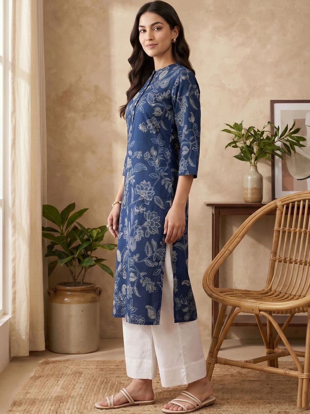 Anouk Women Floral Printed Indie Florals Kurta thumbnail 7