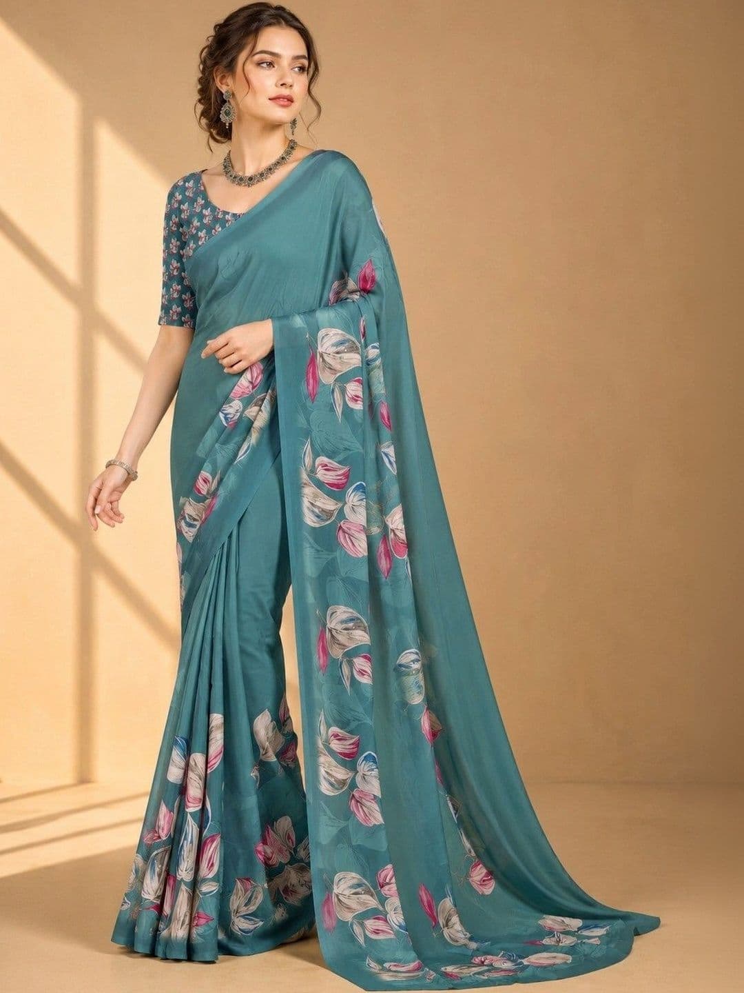 Tanuza Fashion Floral Saree - view 1