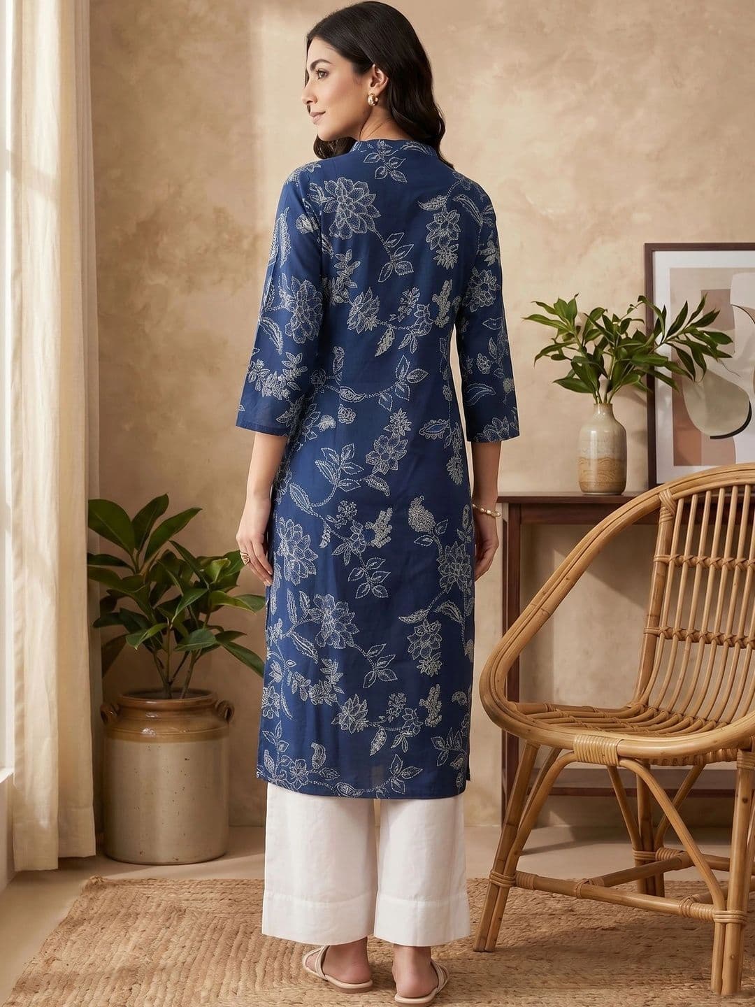 Anouk Women Floral Printed Indie Florals Kurta thumbnail 2