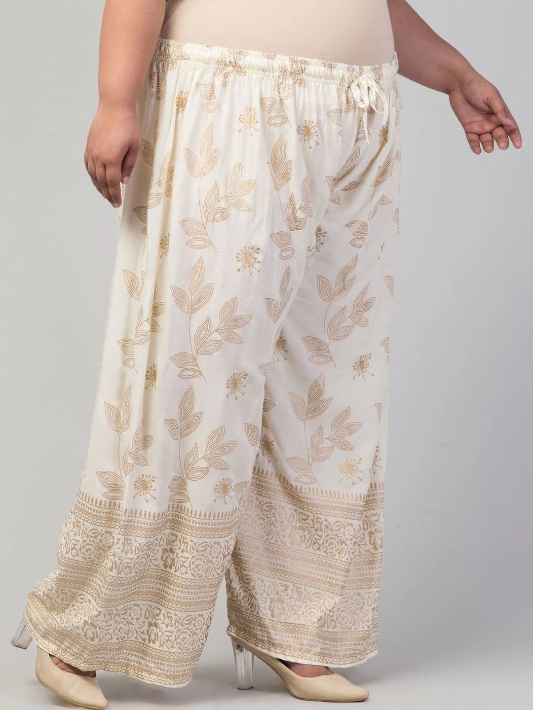 VIZCON Women Ethnic Motifs Printed Knitted Ethnic Palazzos thumbnail 5