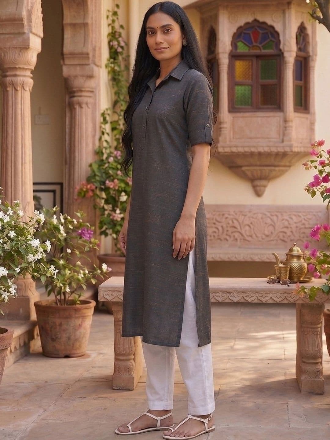 KALINI Women Handloom Kurta thumbnail 2