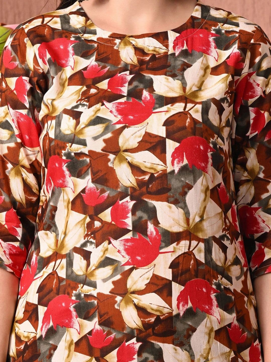 HERE&NOW Women Floral Printed Floral Kurta thumbnail 2