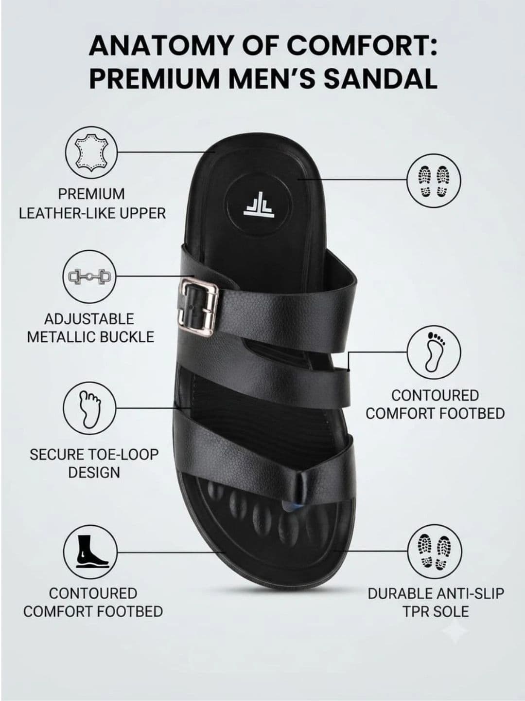 Trump Men PU Comfort Sandals thumbnail 4