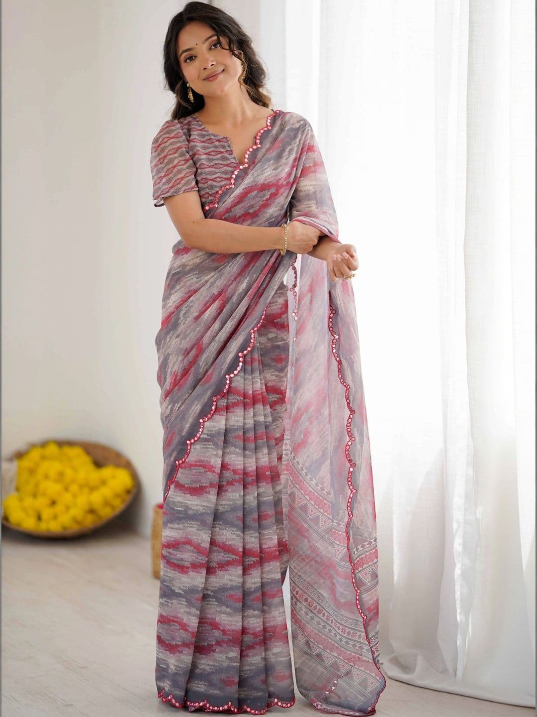 Mitera Pure Georgette Saree - view 1