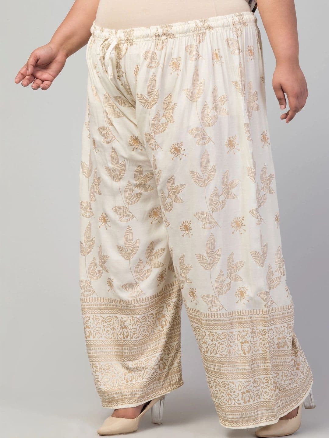 VIZCON Women Ethnic Motifs Printed Knitted Ethnic Palazzos thumbnail 2