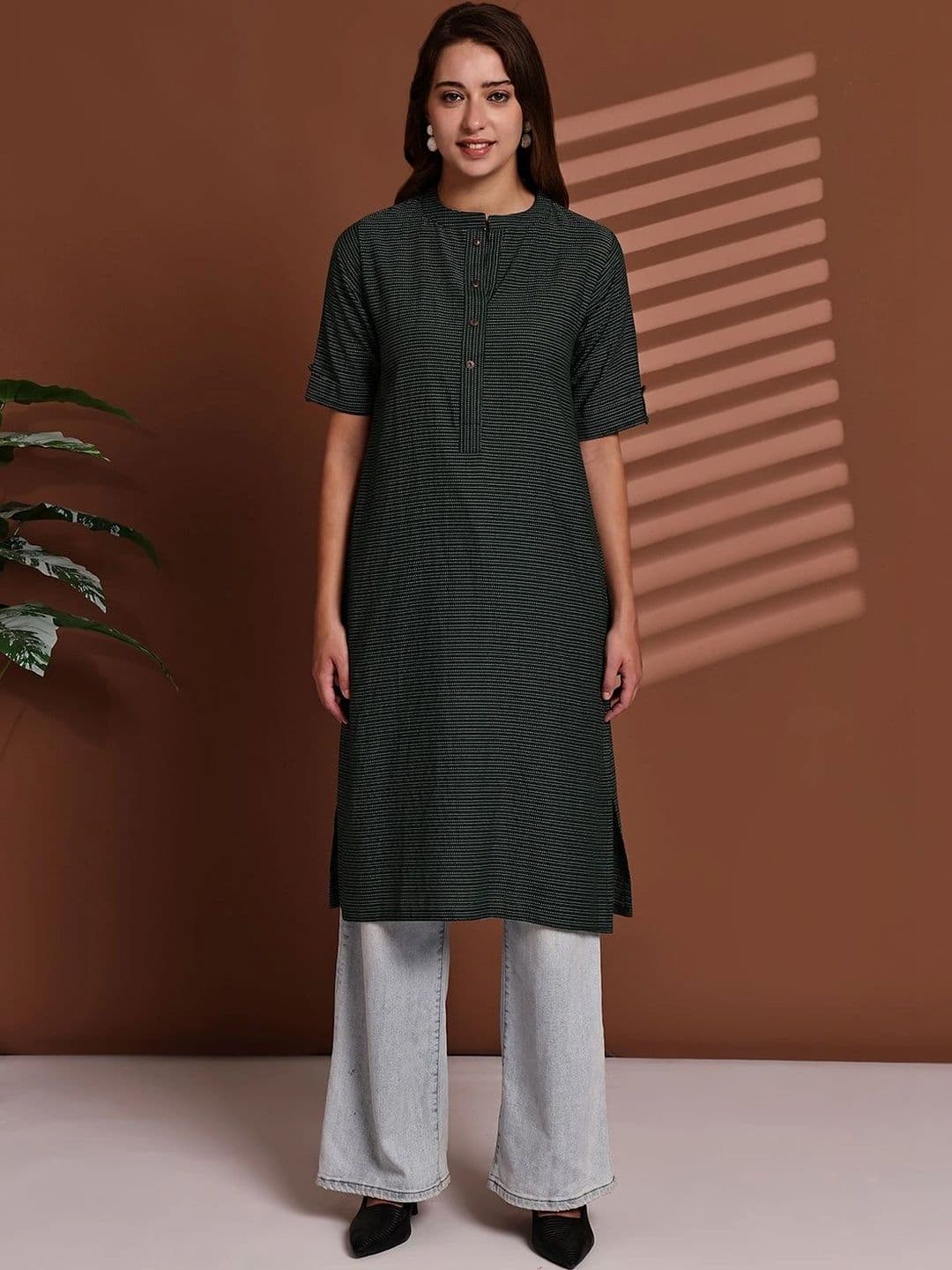 KALINI Women Striped Kurta - view 1
