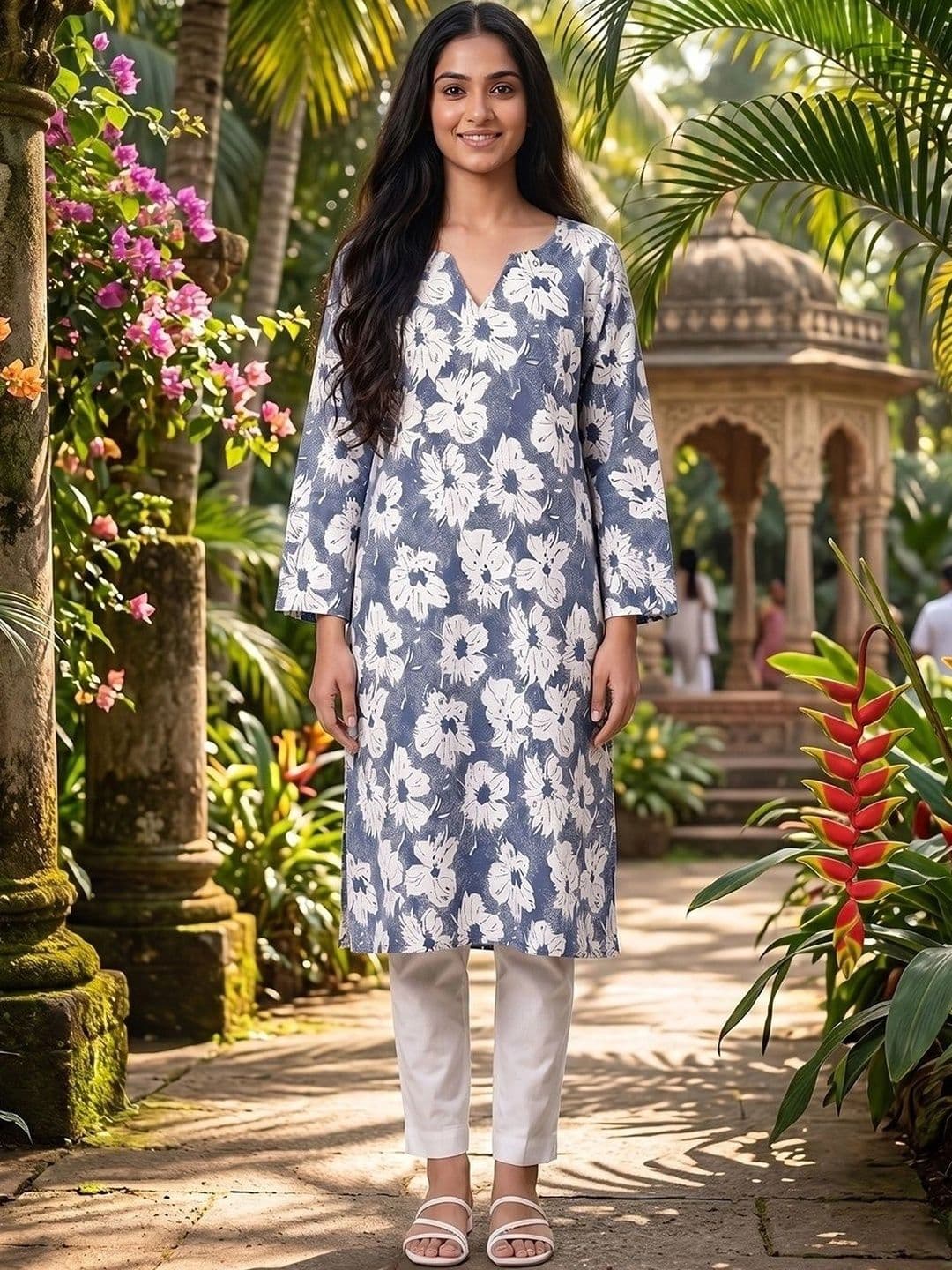 KALINI Women Floral Printed Floral Kurta - view 1