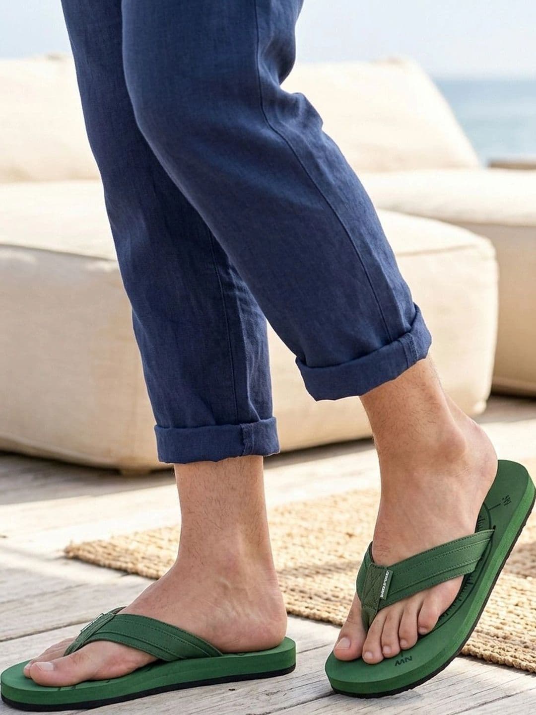 Red Tape Men Printed Thong Flip-Flops thumbnail 7