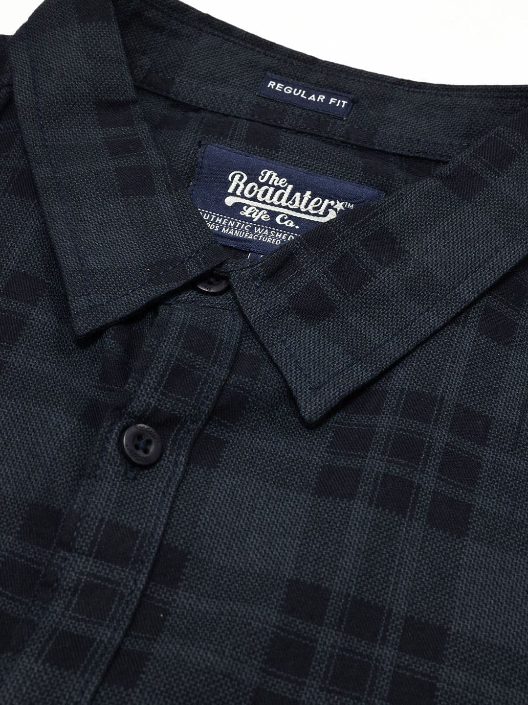 Roadster Life Co. Textured Weave Checked Shirt thumbnail 7
