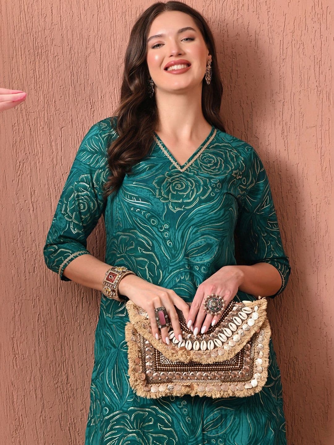 HERE&NOW Women Floral Printed Floral Kurta thumbnail 5