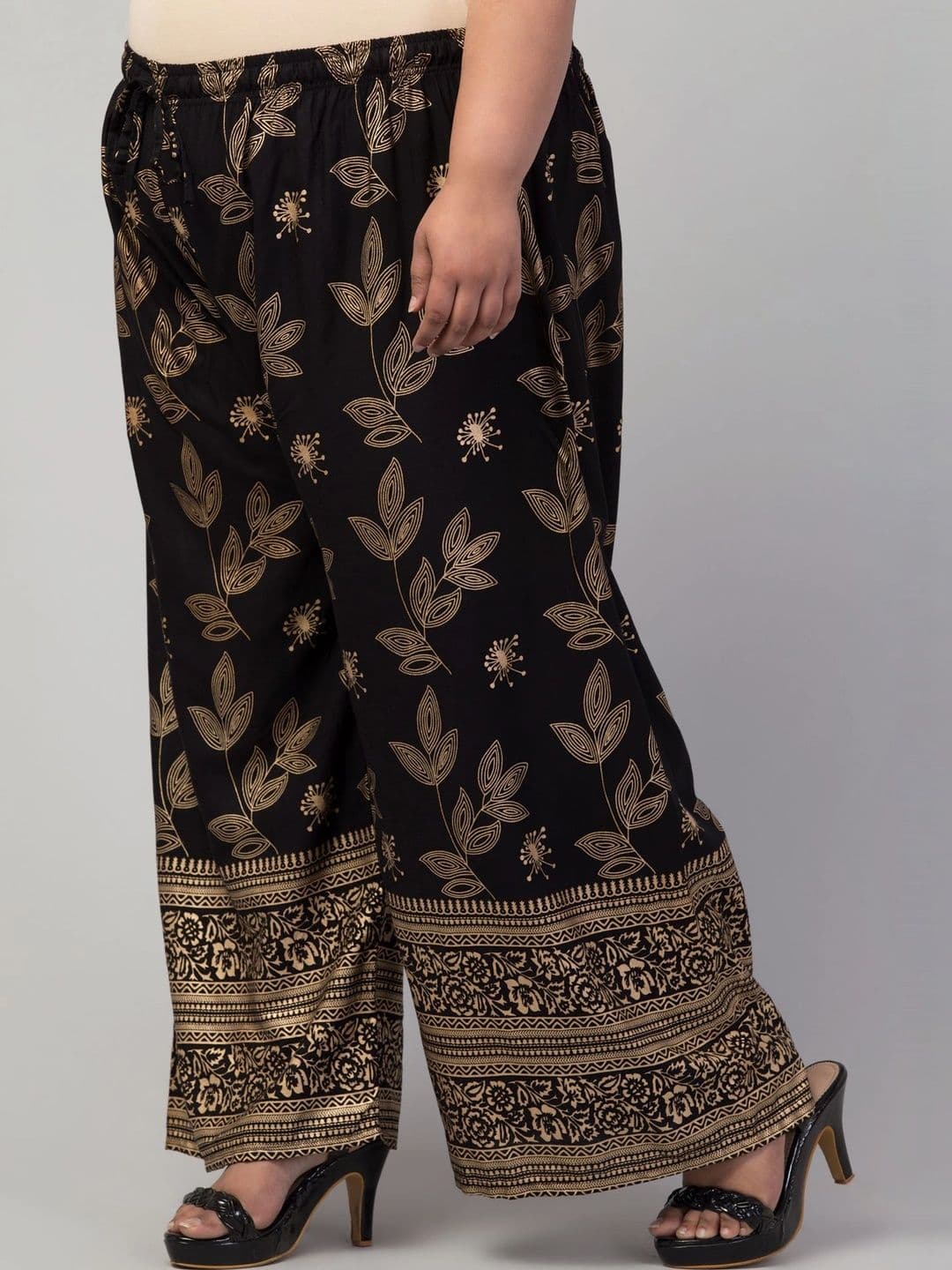 VIZCON Women Floral Printed Knitted Ethnic Palazzos thumbnail 5