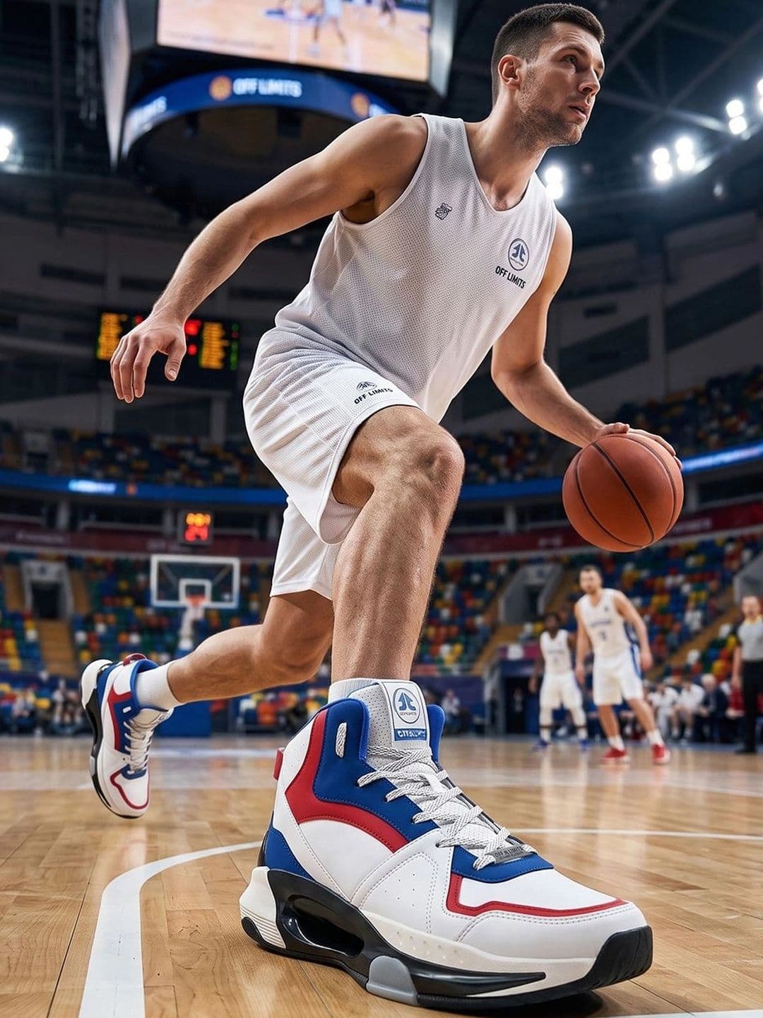 OFF LIMITS Baseline White Synthetic Basketball Shoes thumbnail 4