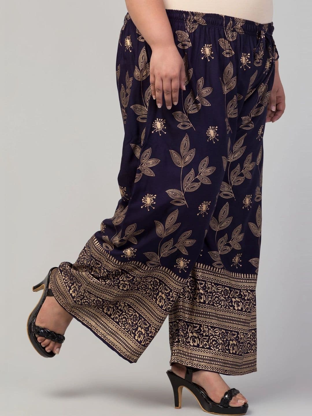 VIZCON Women Ethnic Motifs Printed Knitted Ethnic Palazzos thumbnail 5