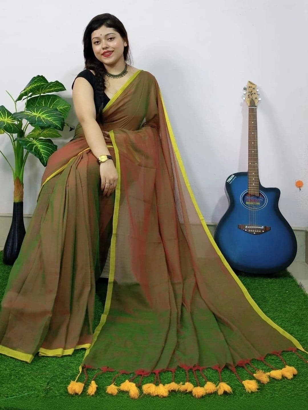 Monde Avenir Pure Cotton Handloom Khadi Saree thumbnail 4