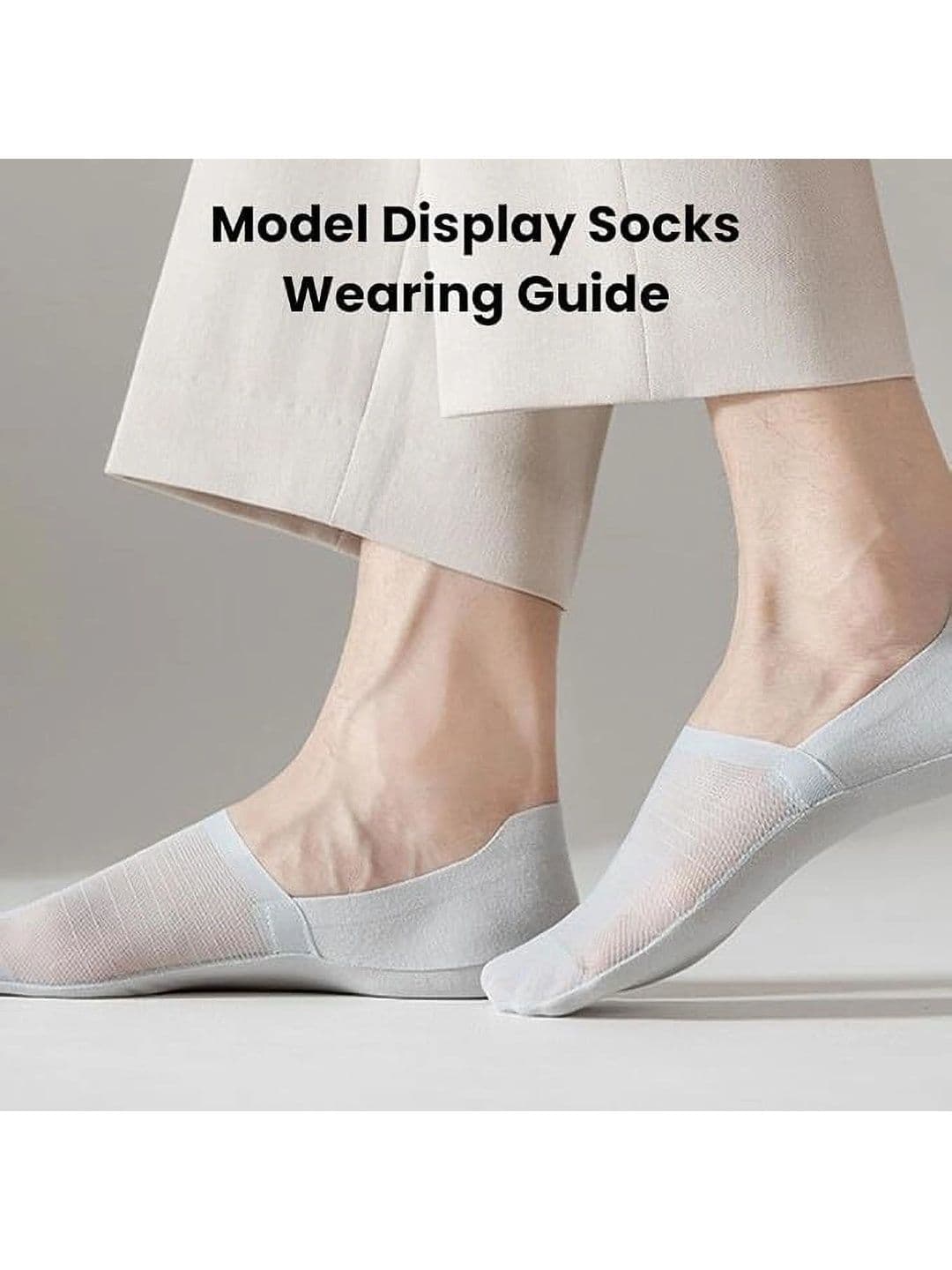 MERCEHIVE Men Pack of 5 Cotton Striped Shoe Liners Socks thumbnail 4