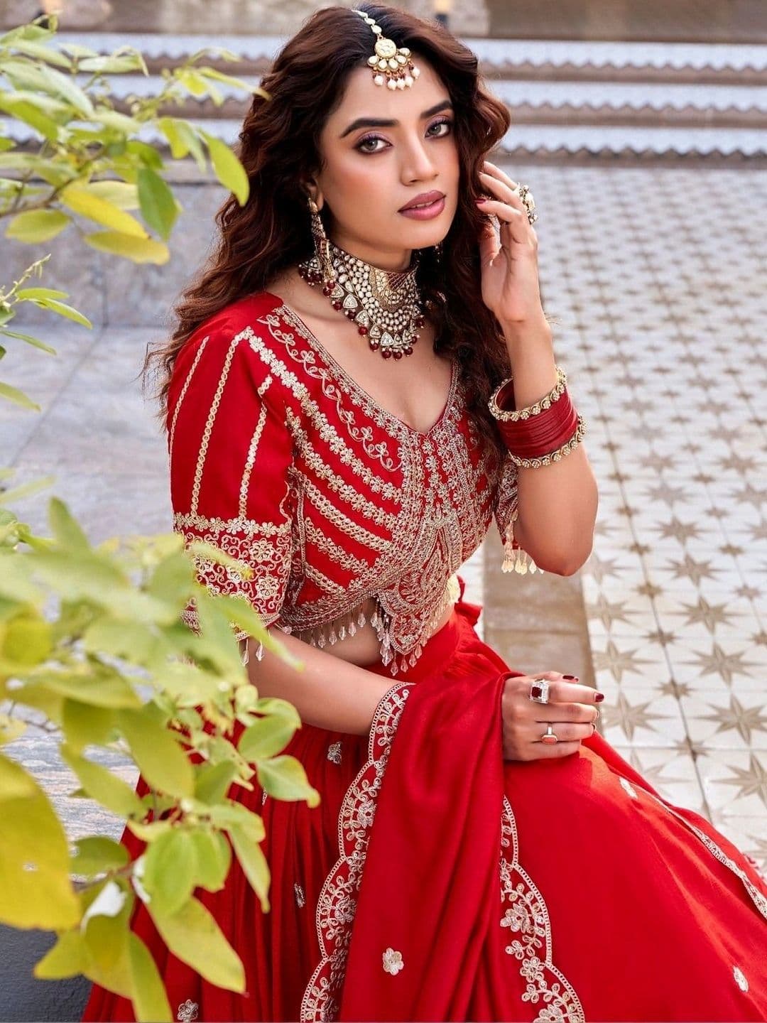 Shree Ram Creation Embroidered Ready to Wear Lehenga & Blouse With Dupatta thumbnail 5