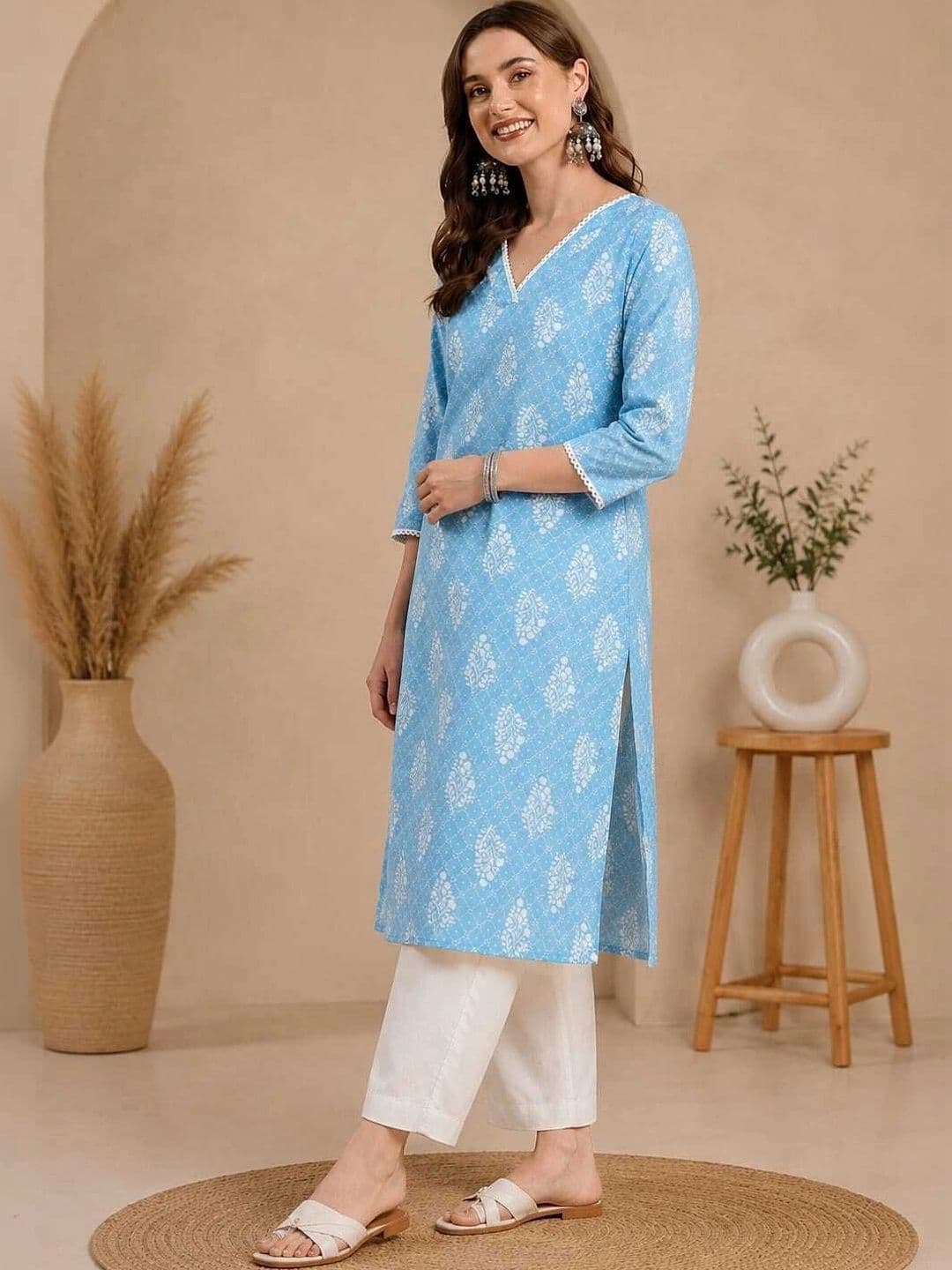 FASHION INK Women Ethnic Motifs Printed Kurta thumbnail 4