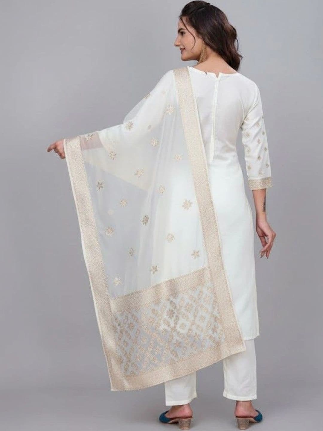 kantuba Women Art Silk Unstitched Dress Material thumbnail 3