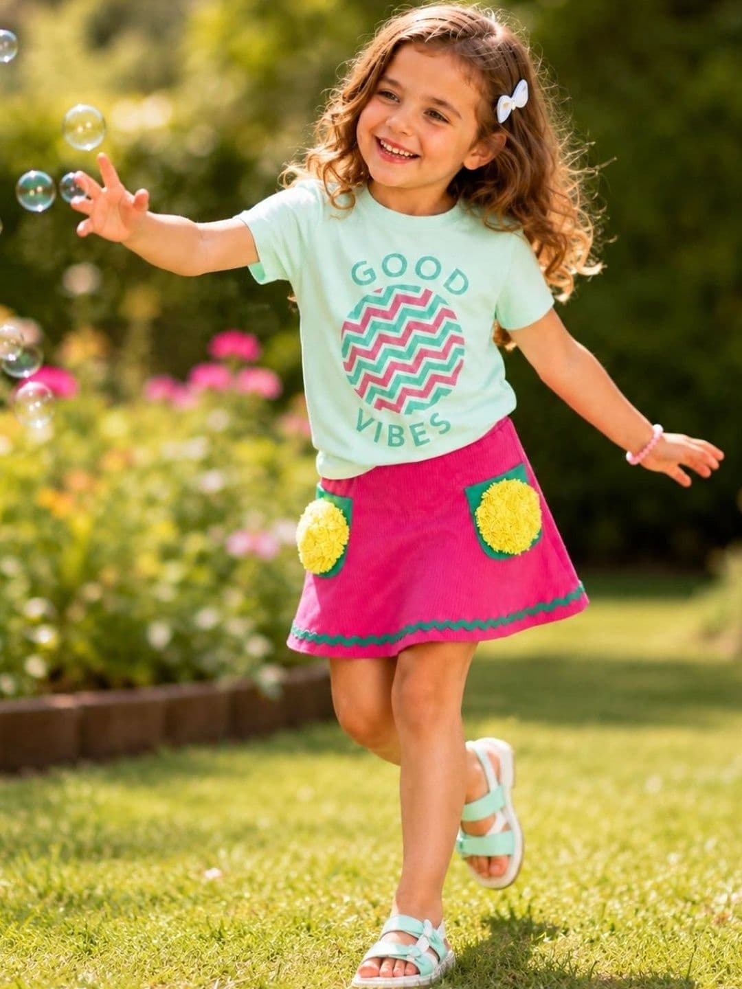 PILOLO Girls A-Line Above Knee Length Skirt thumbnail 2