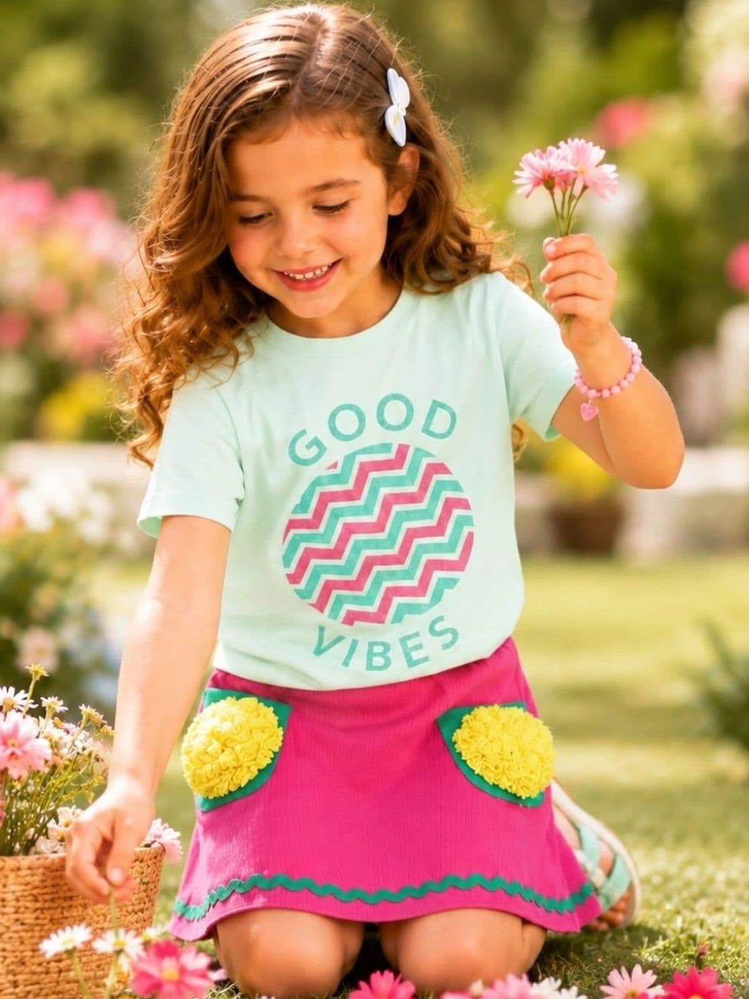 PILOLO Girls A-Line Above Knee Length Skirt thumbnail 3