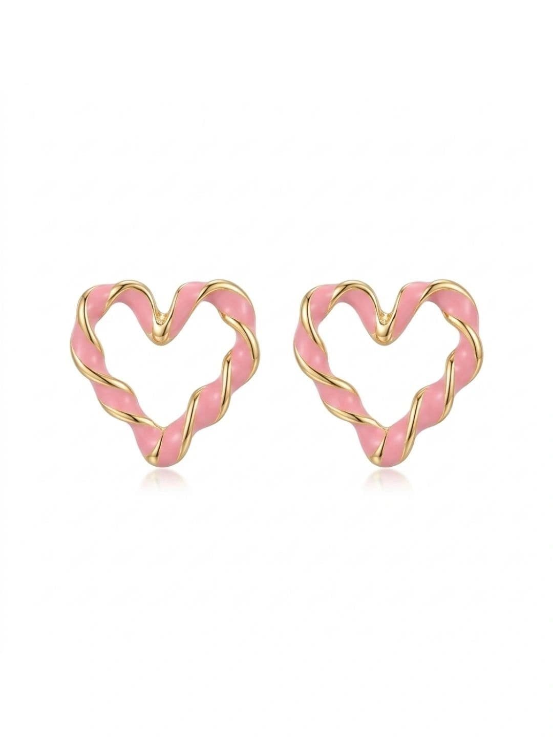 URVAA Heart Shaped Studs Earrings thumbnail 3