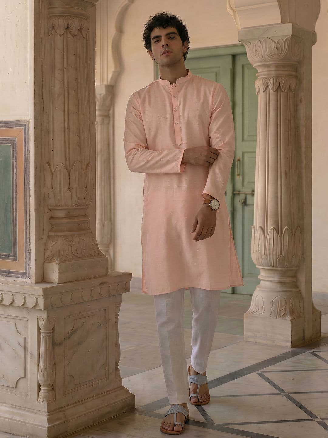 Anouk Self Design Textured Kurta thumbnail 6