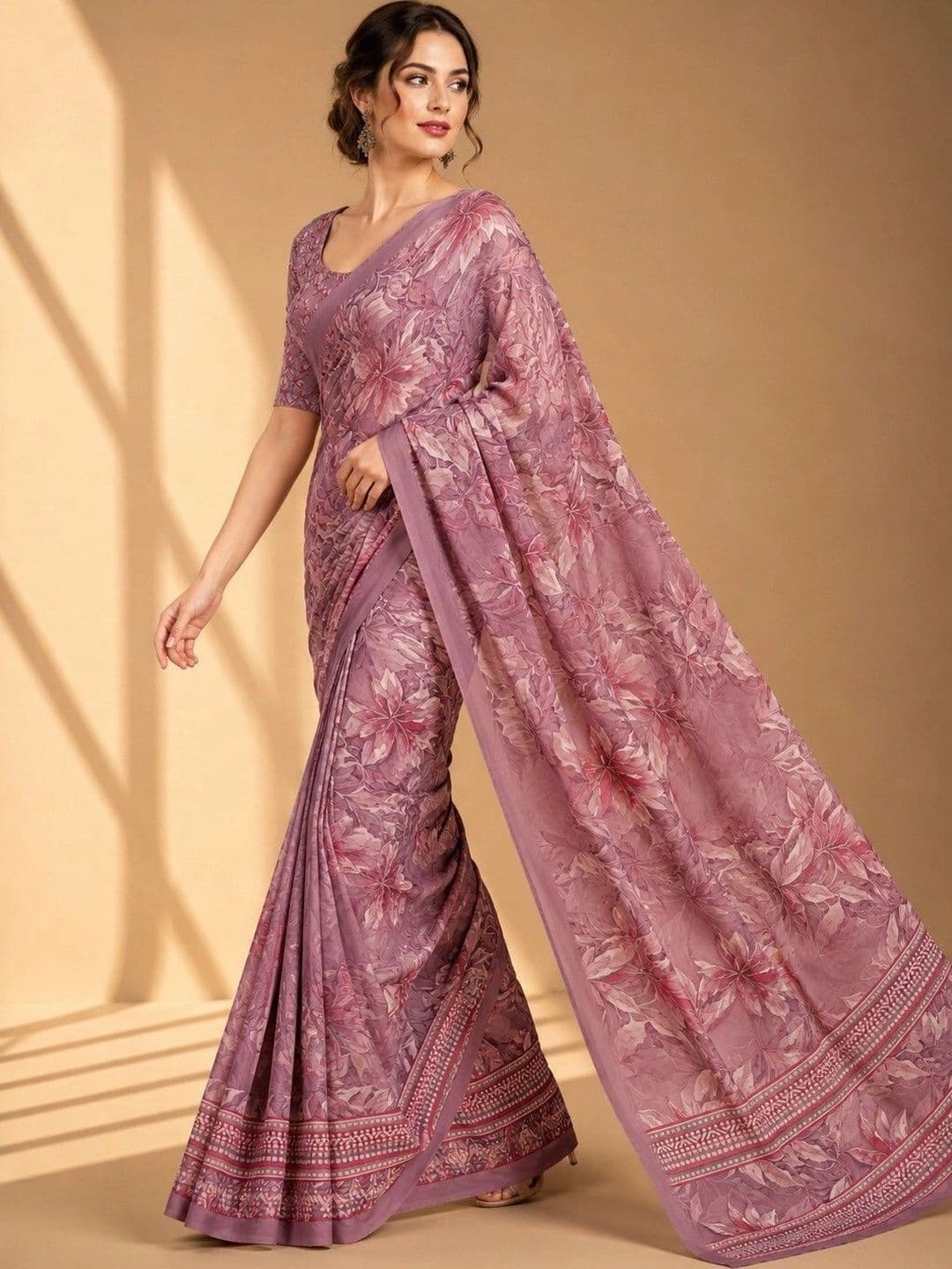 Tanuza Fashion Floral Saree thumbnail 3