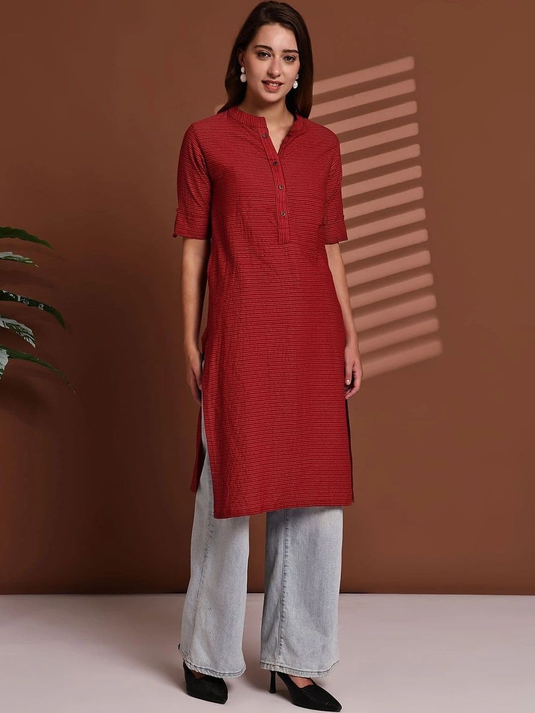 KALINI Women Striped Kurta thumbnail 3