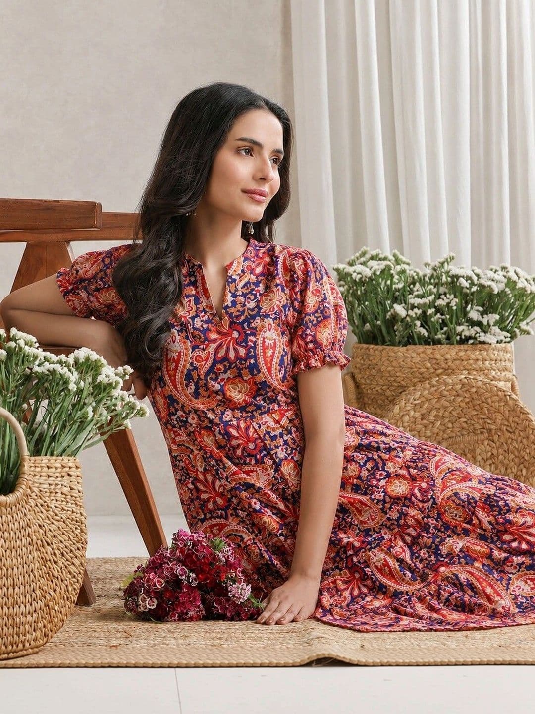 PRESHA Women Floral Printed Floral Kurta thumbnail 3