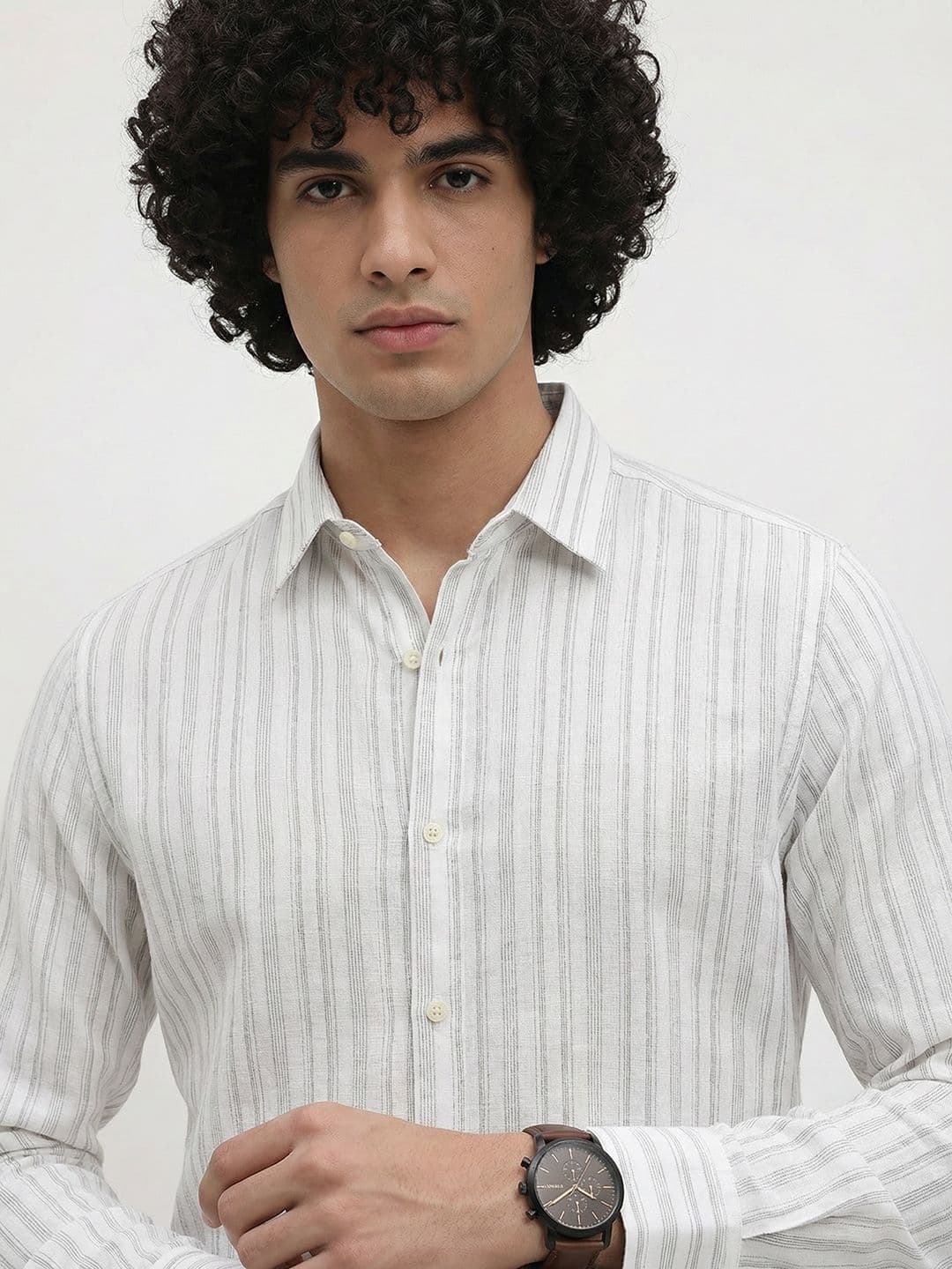 Roadster Life Co.Cotton Linen Striped Shirt thumbnail 4