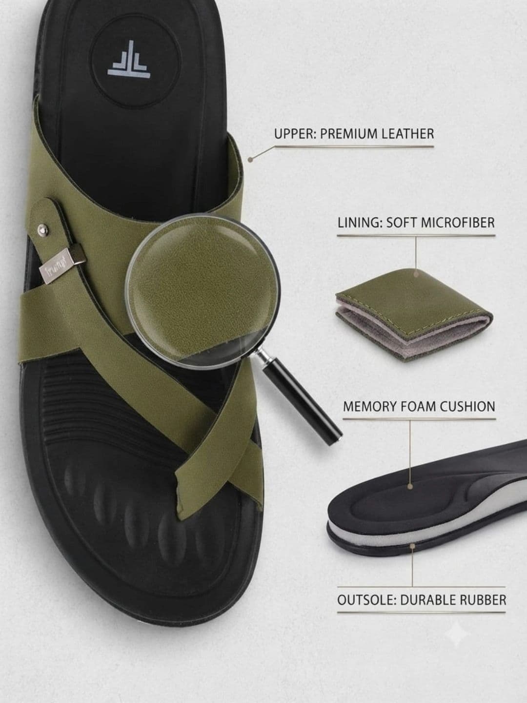 Trump Men PU Comfort Sandals thumbnail 2