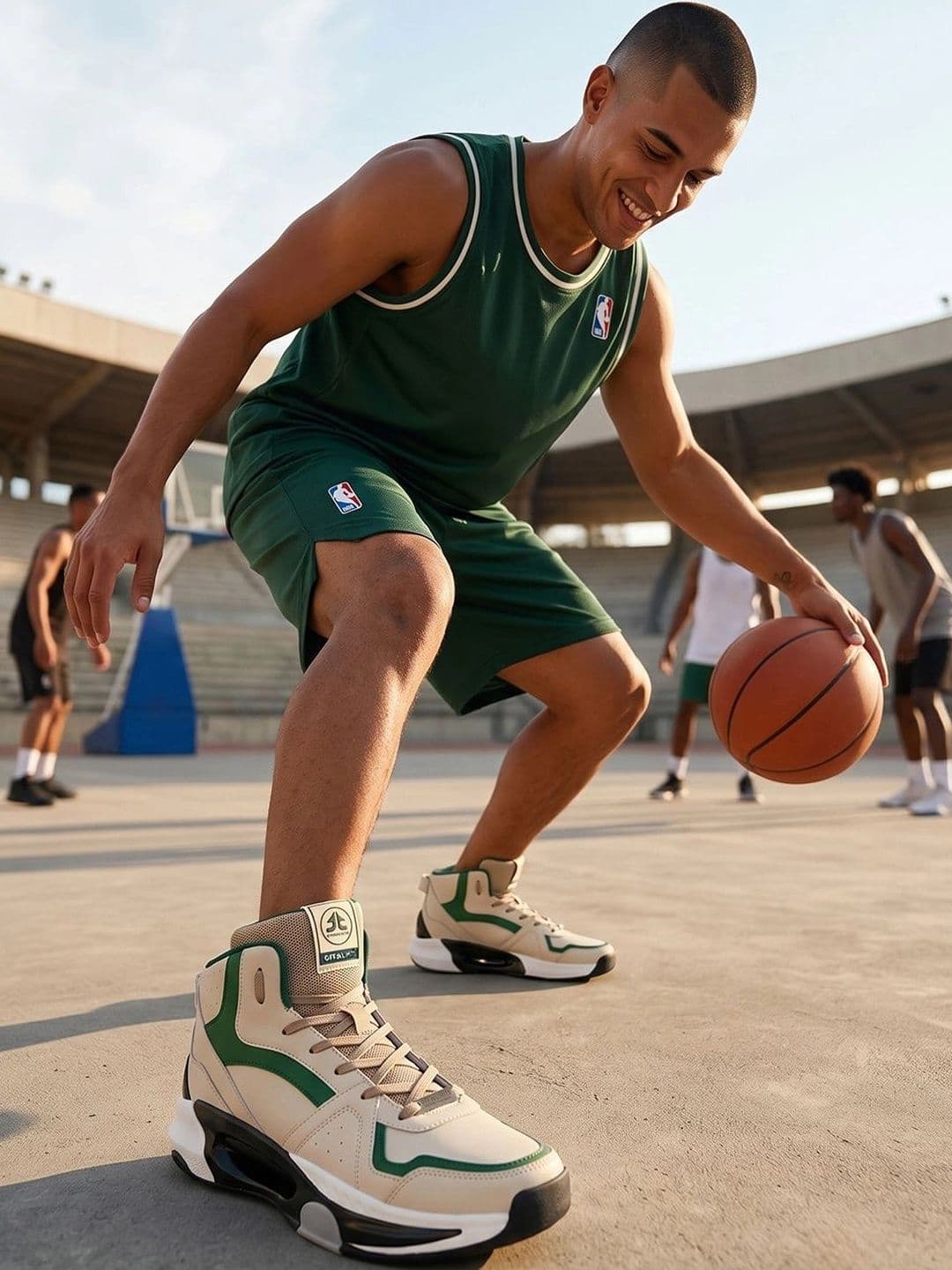 OFF LIMITS Baseline Beige Synthetic Basketball Shoes thumbnail 7