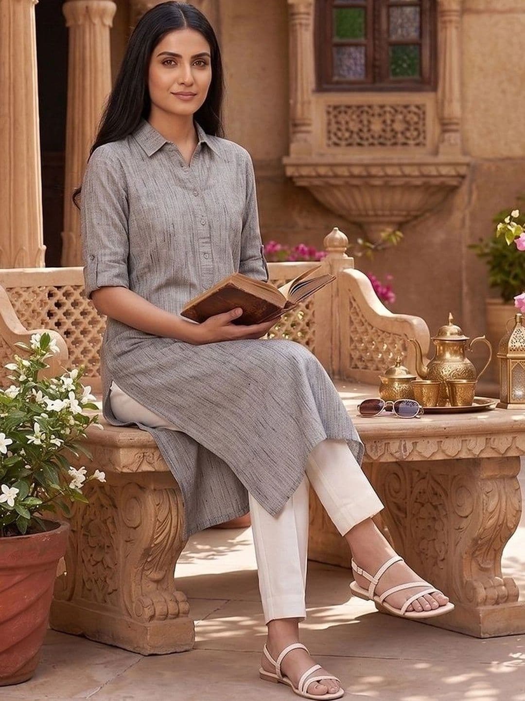 KALINI Women Handloom Kurta thumbnail 5