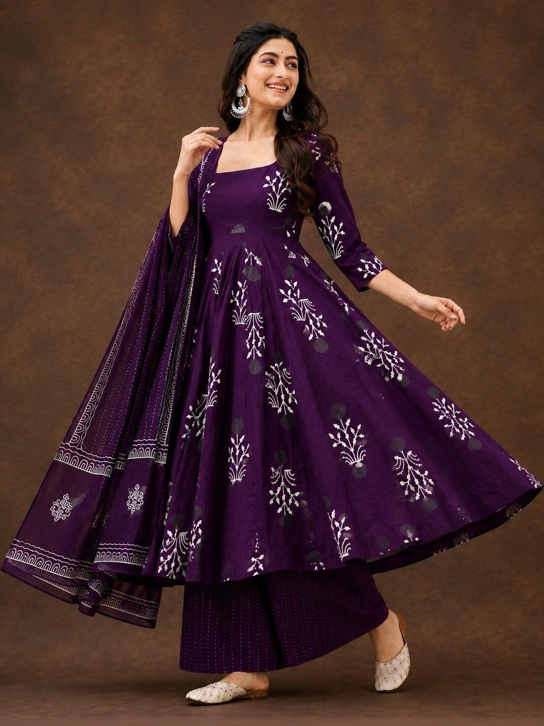 Chhipa Prints Women Ethnic Motifs Printed Empire Kurta with Palazzos & With Dupatta thumbnail 2