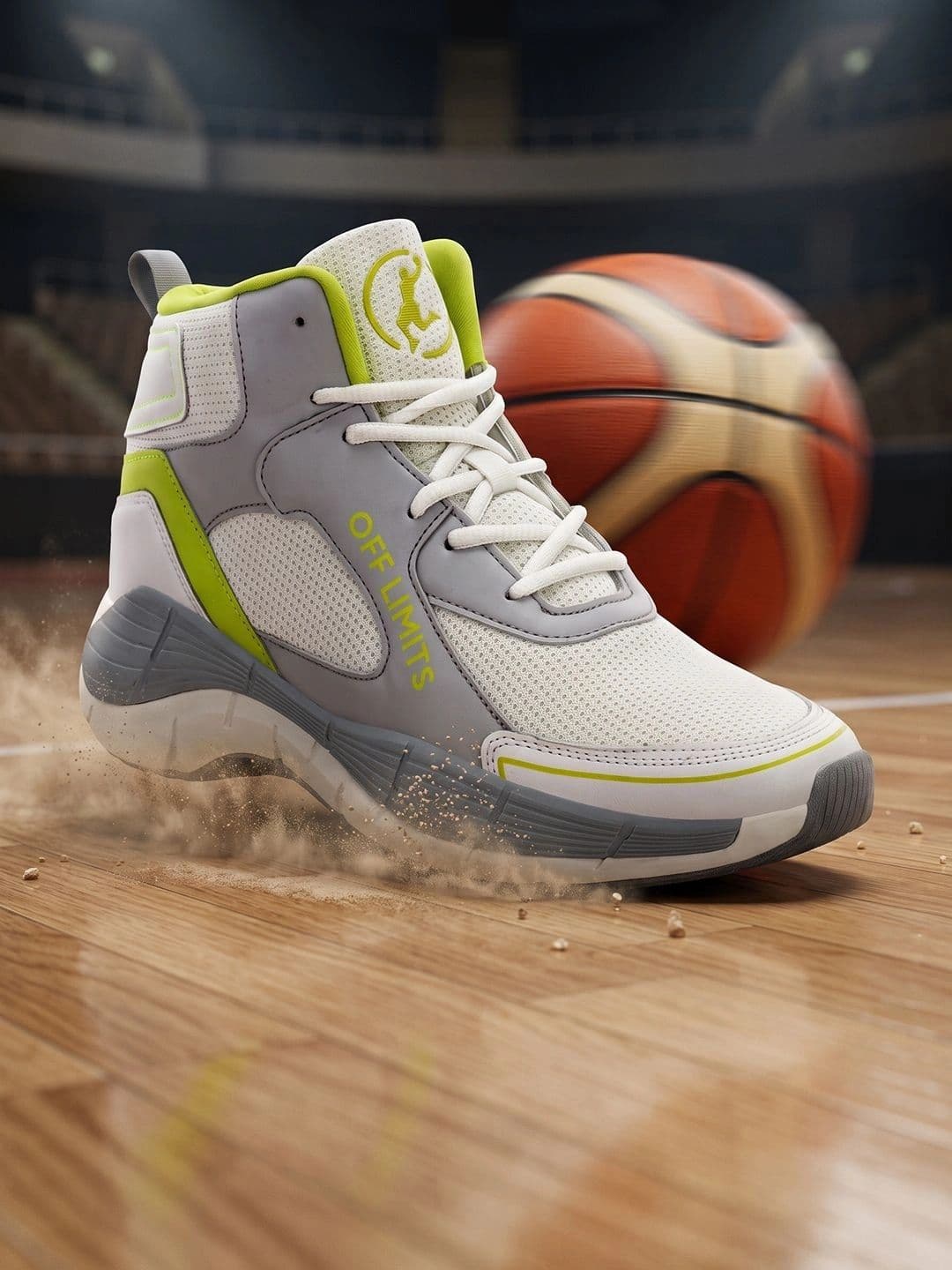 OFF LIMITS Men White Mesh Basket Ball Sneaker Shoes - view 1