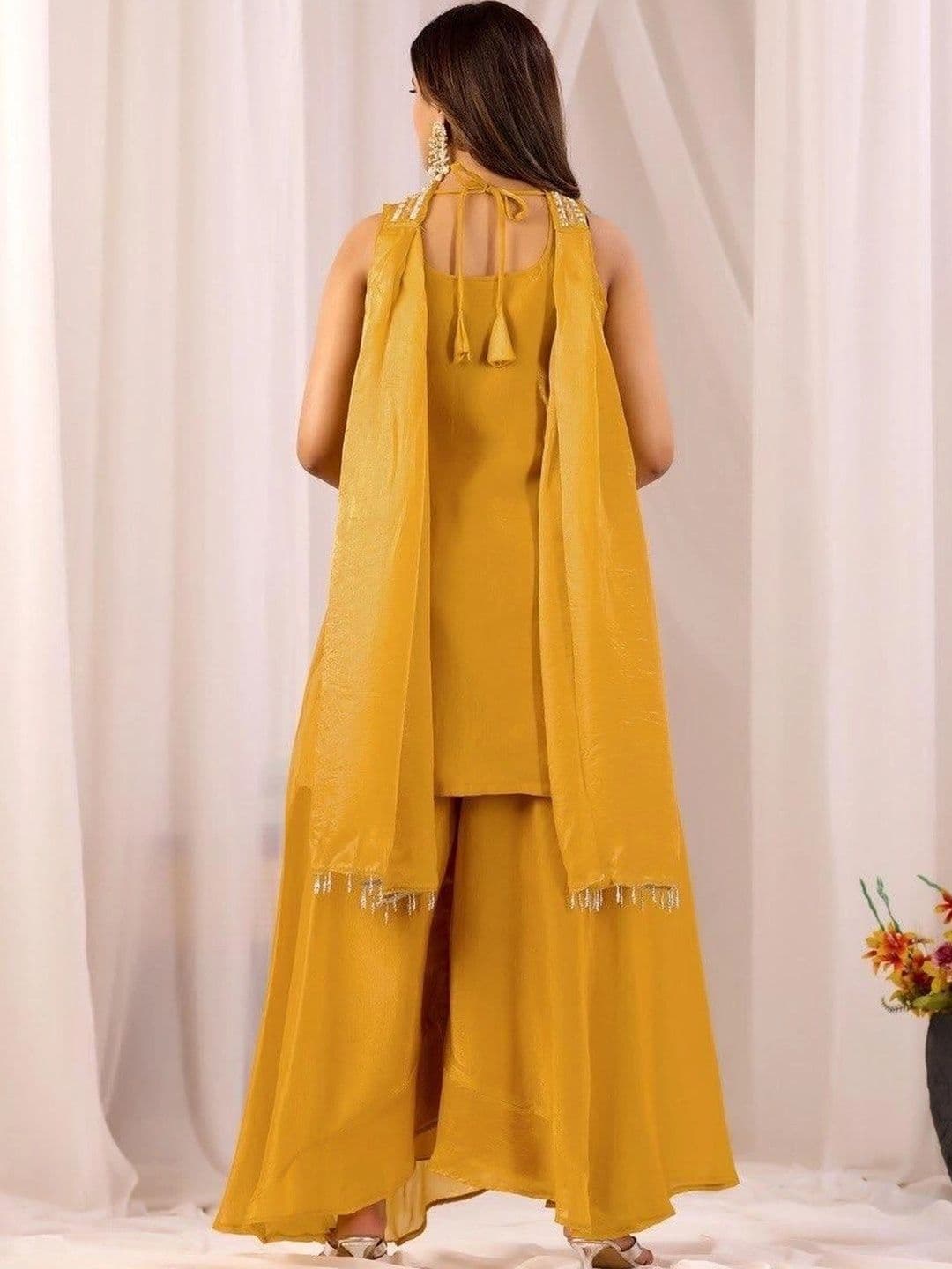 Bouncer Berry Women Ethnic Motifs Embroidered Regular Pure Silk Kurta with Sharara & With Dupatta thumbnail 2