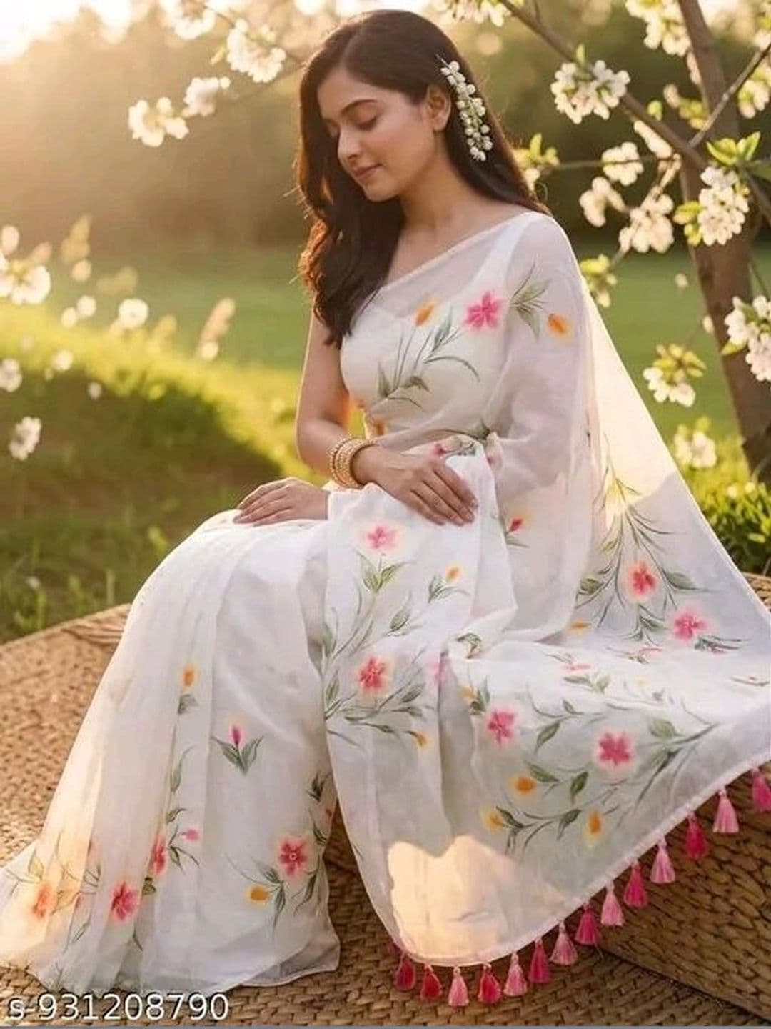 Textile Mantra Linen Blend Saree thumbnail 4