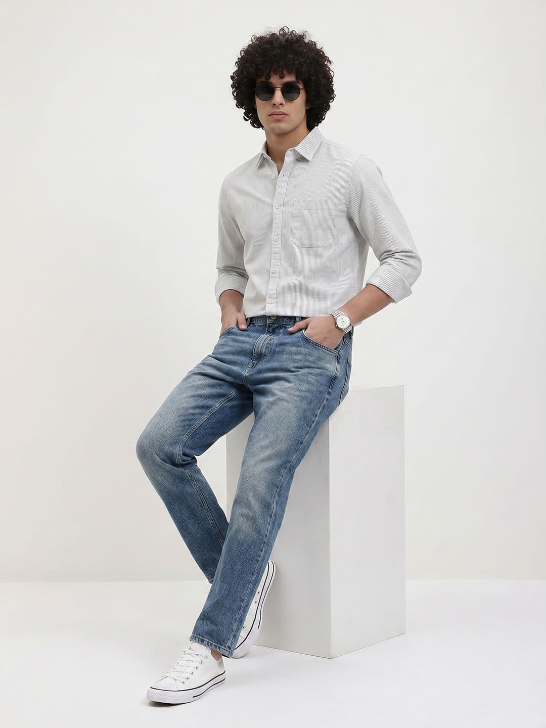 Roadster Life Co. Soft Touch Striped Casual Shirt thumbnail 5