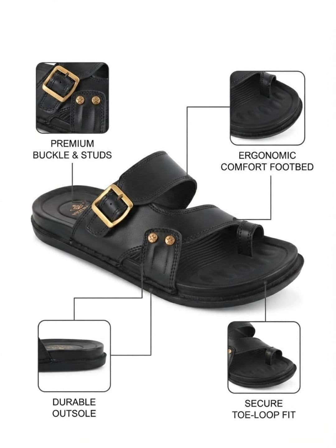 Trump Men PU Comfort Sandals thumbnail 6