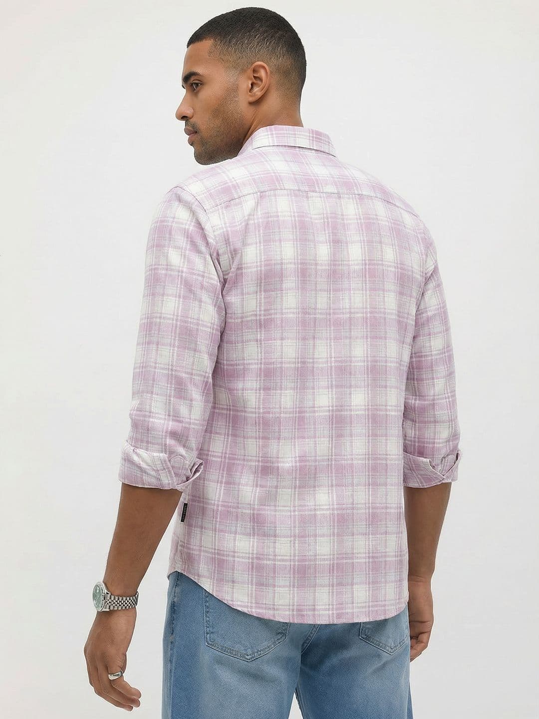Roadster Life Co.Cotton Slub Checked Shirt thumbnail 2