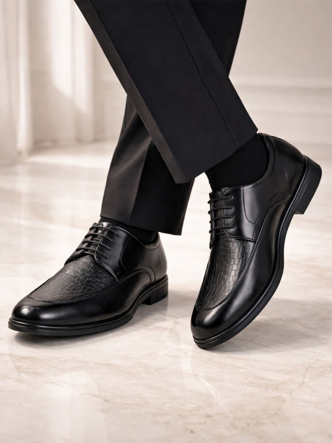 Ajanta Men Textured Formal Derbys - view 1