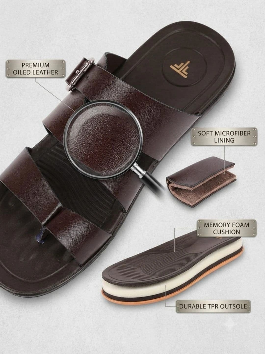 Trump Men PU Comfort Sandals thumbnail 6