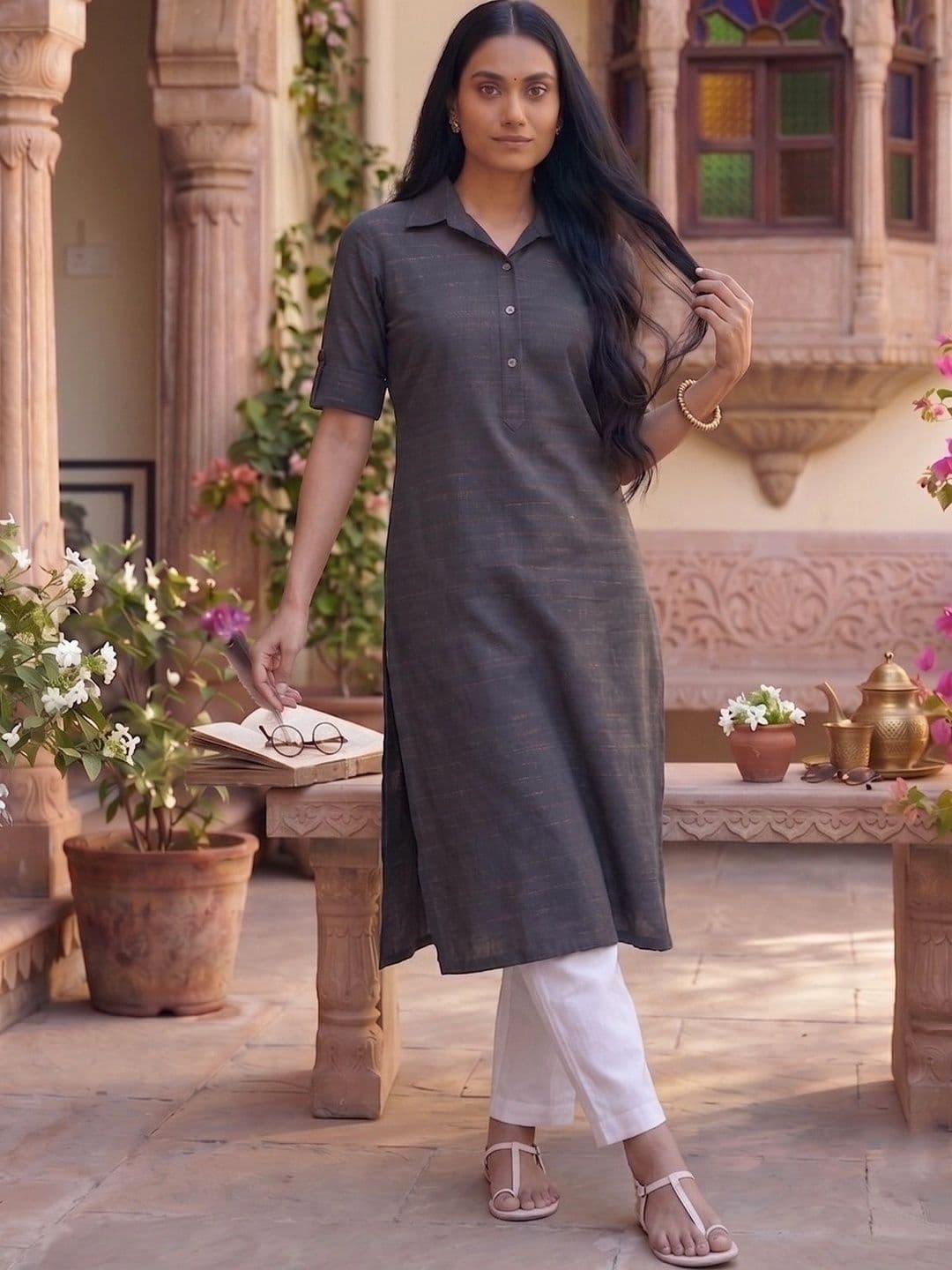 KALINI Women Handloom Kurta thumbnail 3