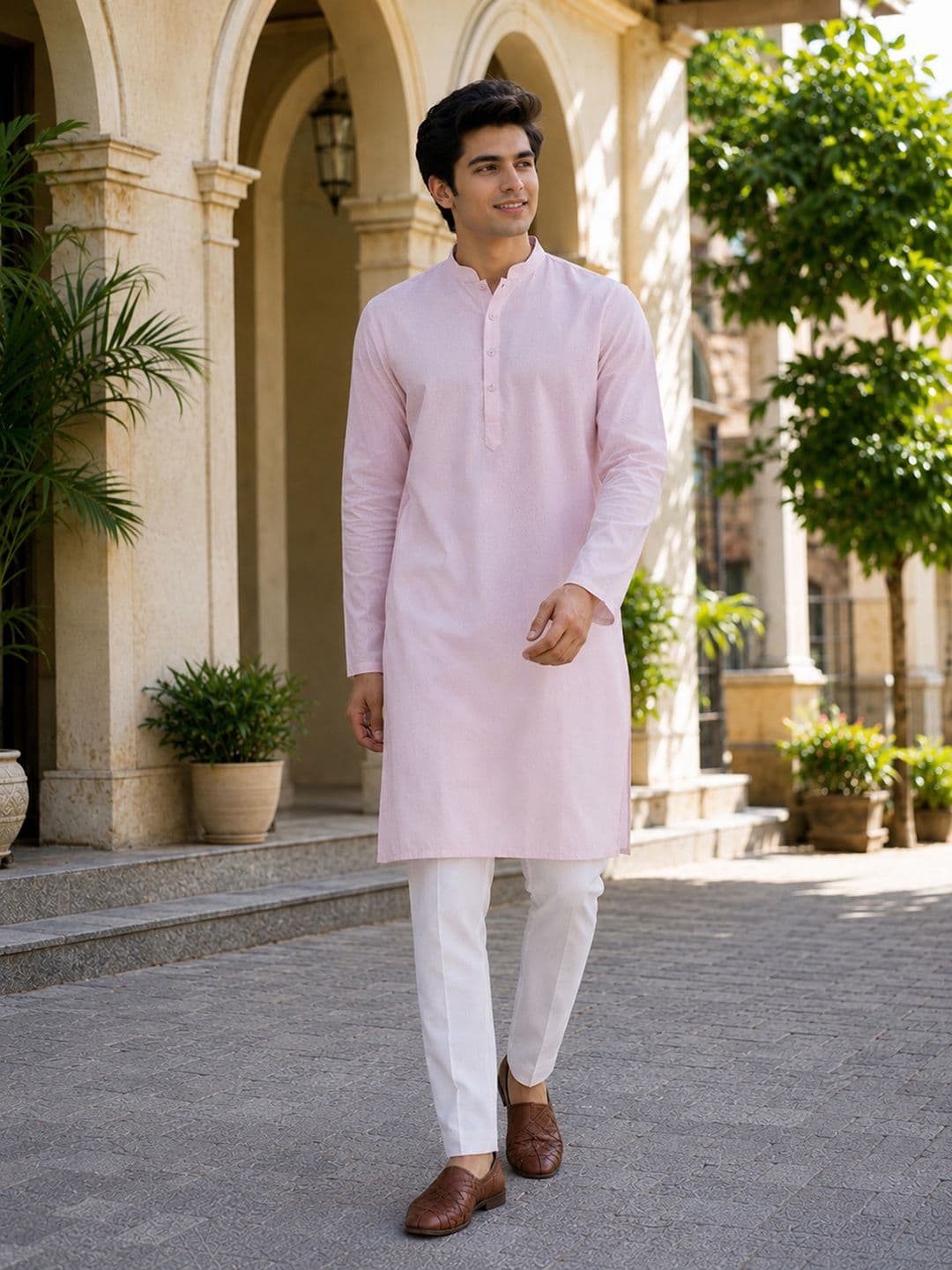 Anouk Self Design Textured Kurta - view 1