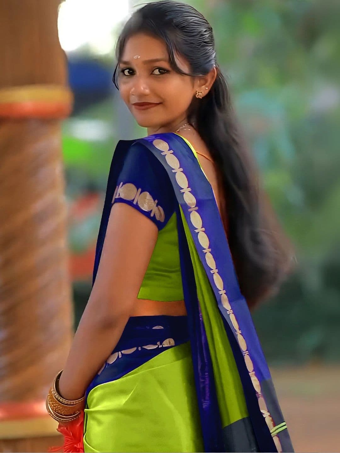 KALINI Woven Design Zari Designer Gadwal Saree thumbnail 3