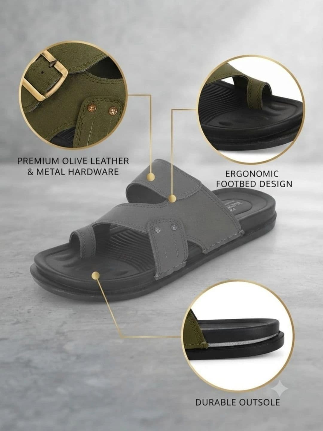 Trump Men PU Comfort Sandals thumbnail 6