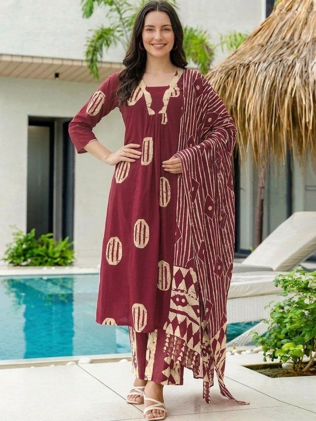 MATMA FASHION Women Ethnic Motifs Printed Regular Kurta with Palazzos & With Dupatta thumbnail 2