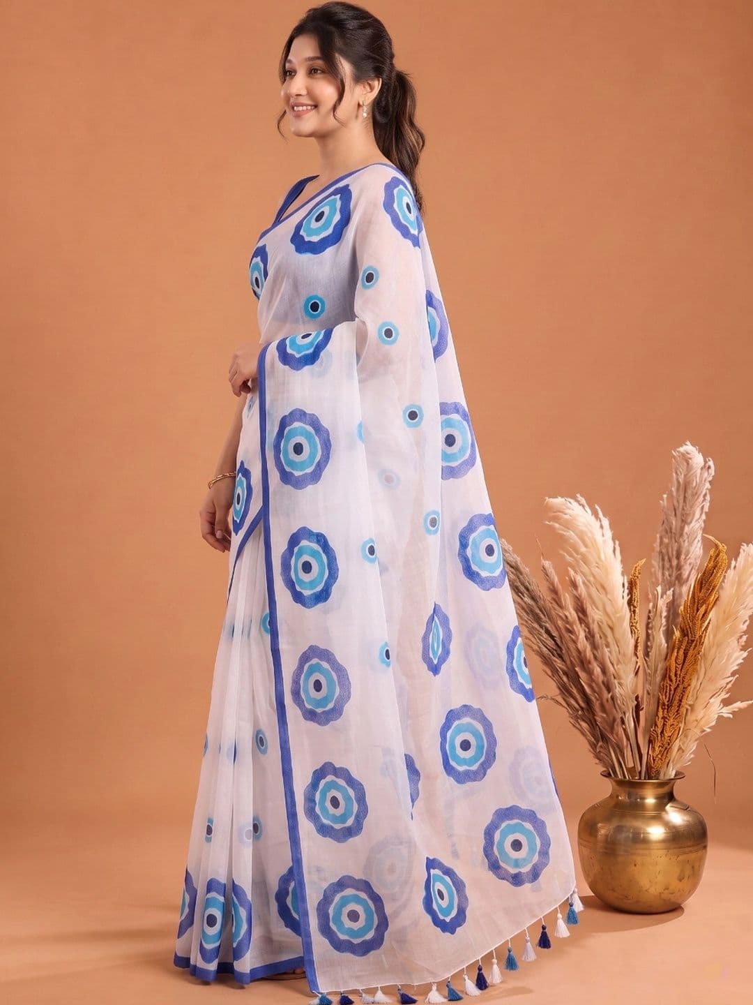 Mitera Tie and Dye Pure Cotton Saree thumbnail 3
