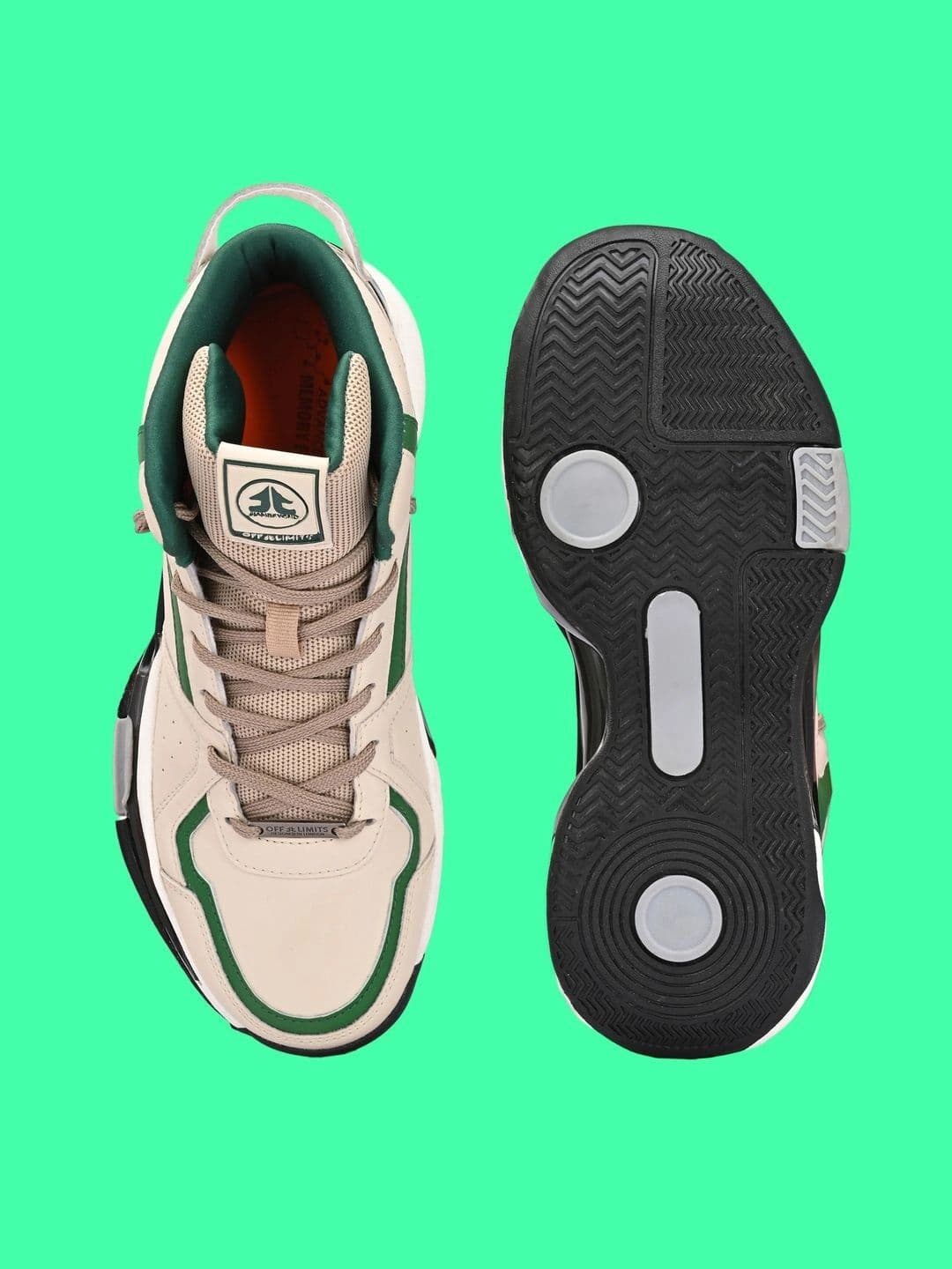 OFF LIMITS Baseline Beige Synthetic Basketball Shoes thumbnail 3