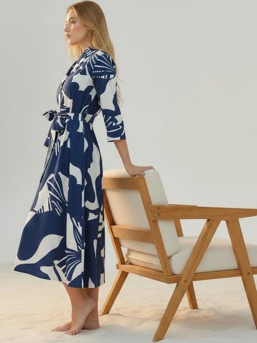 DMP FASHION Women Printed Khadi Handloom Kurta thumbnail 3